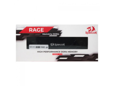 Memória DDR4 Redragon Rage, 8GB, 3200MHz, Preto, GM-707