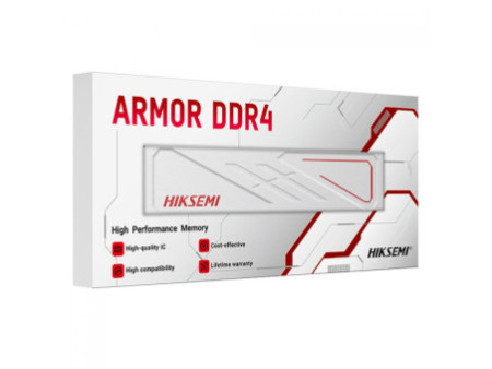 Memória DDR4 Hiksemi Armor U10, 8GB, 3200Mhz, Branco
