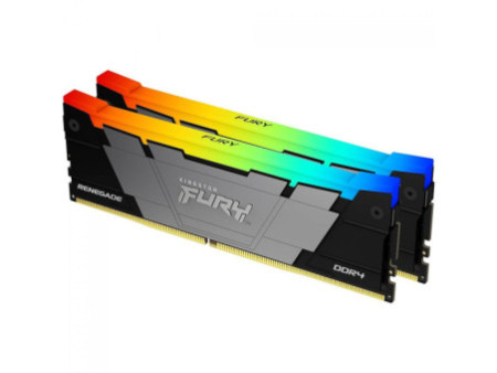 Memória DDR4 Kingston Fury Renegade RGB, 16GB (2x8GB), 4000Mhz, KF440C19RB2AK2/16