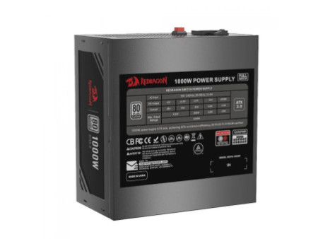 Fonte Redragon RGPS, 1000W, ATX 3.0, 80 Plus Platinum, Com Conector PCIe 5.0, Full Modular, PFC Ativo, GC-PS017