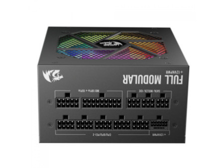 Fonte Redragon RGPS, 850W, RGB, 80 Plus Gold, PCIe 5.0, PFC Ativo, Full Modular, GC-PS007-1