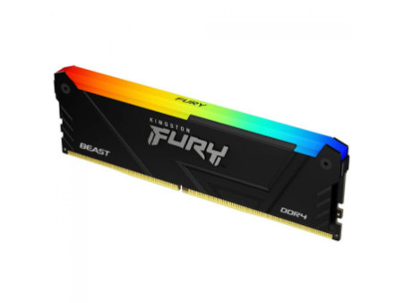 Memória DDR4 Kingston Fury Beast RGB, 32GB (2x16GB), 3600Mhz, Preto, KF436C18BB2AK2/32