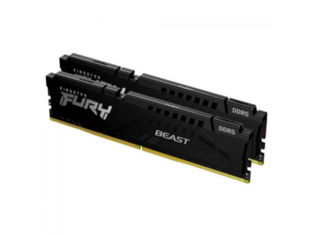 Memória DDR5 Kingston FURY Beast, 16GB (2x8GB), 6000MHz, Preto, KF560C30BBEK2-16