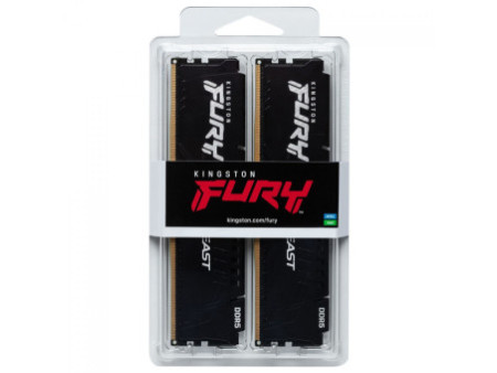 Memória DDR5 Kingston FURY Beast, 16GB (2x8GB), 6000MHz, Preto, KF560C30BBEK2-16