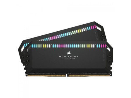 Memória DDR5 Corsair Dominator Platinum RGB, 32GB (2x16GB), Preto, 5600MHz, CMT32GX5M2X5600C36