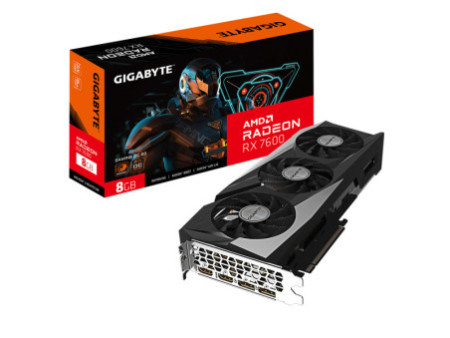 Placa De Vídeo Gigabyte AMD Radeon RX 7600 Gaming OC, 8GB, GDDR6, FSR, Ray Tracing, GV-R76GAMING OC-8GD