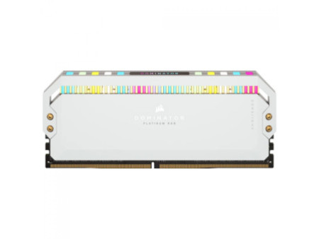 Memória DDR5 Corsair Dominator Platinum RGB, 32GB (2x16GB), 5200MHz, Branca, CMT32GX5M2B5200C40W