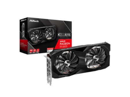 Placa de Vídeo ASRock Radeon RX 6600 Challenger D, 8GB, GDDR6, FSR, Ray Tracing, 90-GA2RZZ-00UANF
