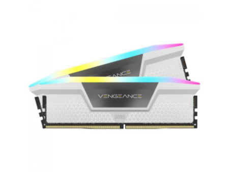 Memória DDR5 Corsair Vengeance RGB, 32GB (2x16GB), 6000MHz, Branco, CMH32GX5M2E6000Z36W
