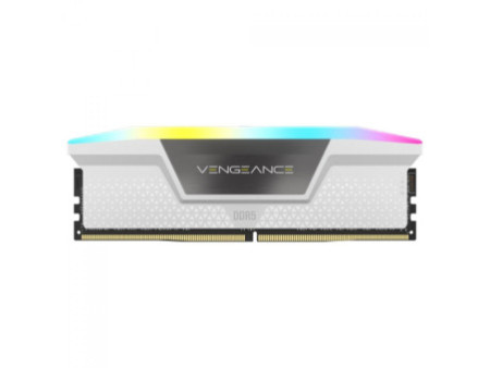Memória DDR5 Corsair Vengeance RGB, 32GB (2x16GB), 6000MHz, Branco, CMH32GX5M2E6000Z36W