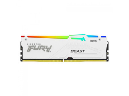 Memória DDR5 Kingston Fury Beast, RGB, 16GB, 6000MHz, Branco, KF560C30BWA-16