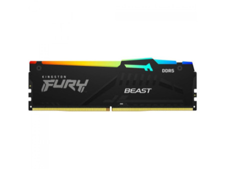 Memória DDR5 Kingston Fury Beast, RGB, 32GB, 6000Mhz, Black, KF560C30BBEA-32