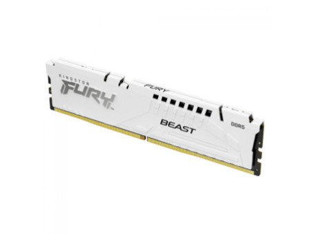 Memória DDR5 Kingston Fury Beast, 16GB, 6400MHz, White, KF564C32BWE-16