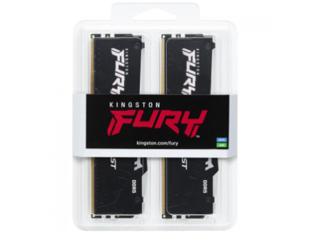 Memória DDR5 Kingston Fury Beast, RGB, 16GB (2x8GB), 6000Mhz, Black, KF560C30BBEAK2-16