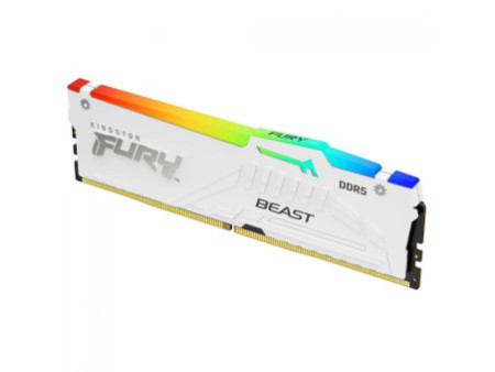 Memória DDR5 Kingston Fury Beast, RGB, 16GB, 6000Mhz, White, KF560C30BWEA-16