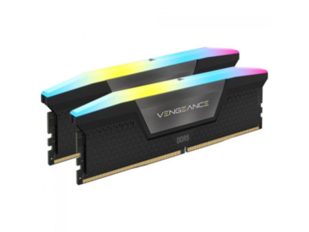 Memória DDR5 Corsair Vengeance RGB, 32GB (2x16GB), 6400MHz, Preto, CMH32GX5M2B6400C36