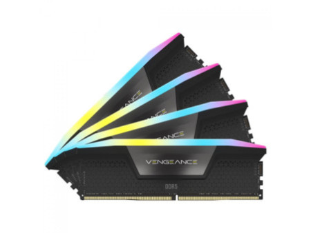 Memória DDR5 Corsair Vengeance RGB, 32GB (2x16GB), 6400MHz, Preto, CMH32GX5M2B6400C36