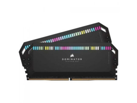 Memória DDR5 Corsair Dominator Platinum RGB, 32GB (2x16GB), Preto, 5200MHz, CMT32GX5M2B5200C40