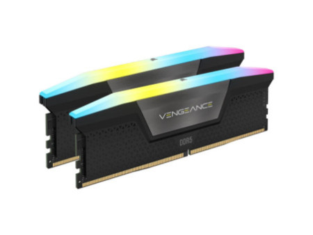 Memória DDR5 Corsair Vengeance RGB, 32GB (2x16GB), 6000MHz, Preto, CMH32GX5M2B6000C36