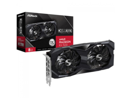 Placa de Vídeo AsRock AMD Radeon RX 7600 Challenger OC, 8GB, GDDR6, FSR, Ray Tracing, 90-GA41ZZ-00UANF