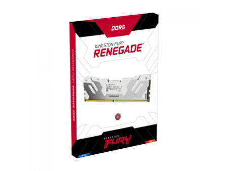 Memória DDR5 Kingston Fury Renegade, 16GB, 6800Mhz, White, KF568C36RW-16