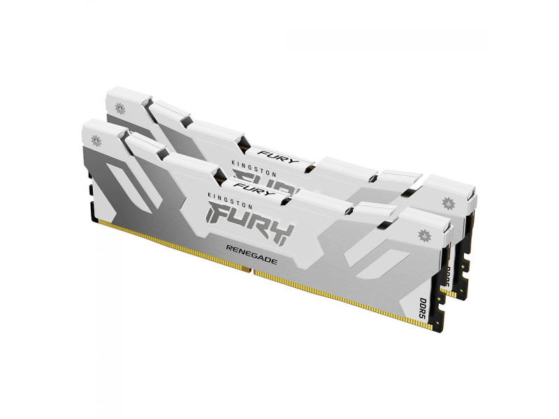 Memória DDR5 Kingston Fury Renegade, 32GB (2x16GB), 6400Mhz, White, KF564C32RWK2-32