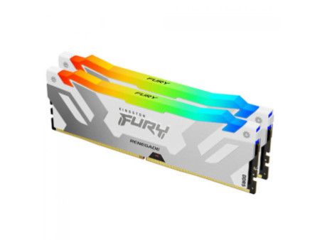 Memória DDR5 Kingston Fury Renegade, RGB, 32GB (2x16GB), 6800Mhz, White, KF568C36RWAK2-32