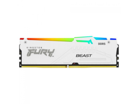 Memória DDR5 Kingston Fury Beast, RGB, 16GB, 5600Mhz, White, KF556C36BWEA-16