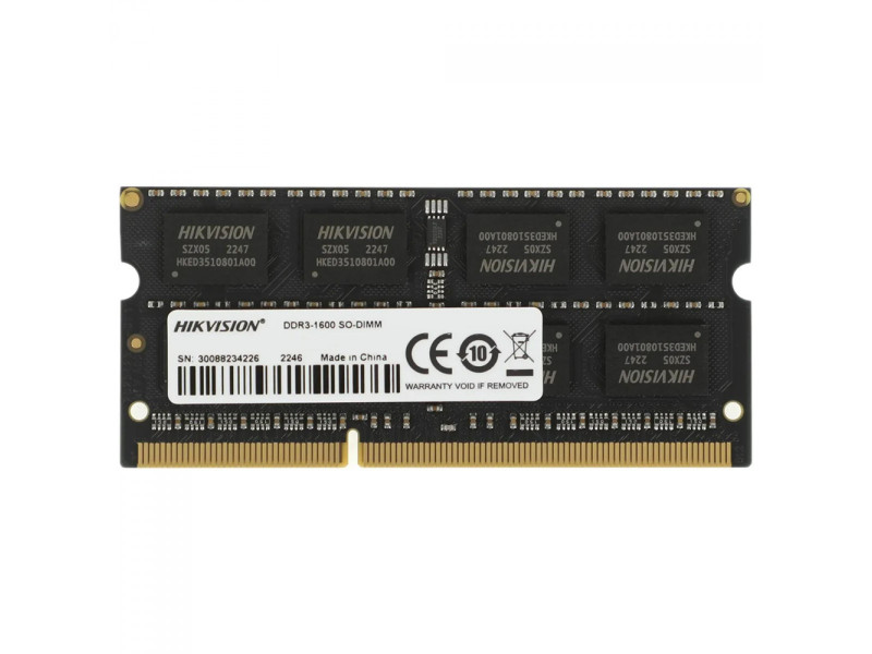 Memória Para Notebook DDR3 Hikvision, 4GB, 1600MHz, Black, HKED3042AAA2A0ZA1