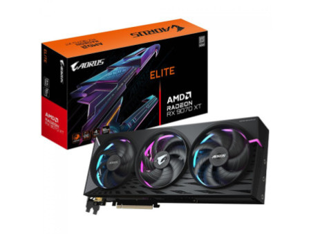Placa de Vídeo Gigabyte Aorus AMD Radeon RX 9070 XT Elite, 16GB, GDDR6, FSR, Ray Tracing, GV-R9070XTAORUS E-16GD