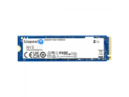 SSD Kingston NV3, 2TB, M.2 NVMe, 2280, PCIe 4.0, Leitura 6000MBs e Gravação 5000MBs, SNV3S/2000G