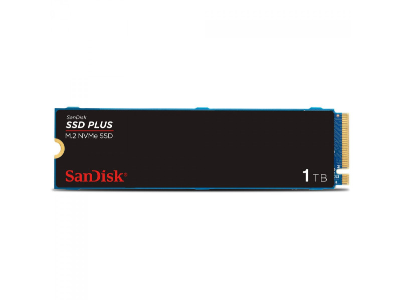 SSD SanDisk Plus, 1TB, M.2 NVMe PCIe 3.0, Leitura 3200MBs e Gravação 2500MBs, SDSSDA3N-1T00-G26