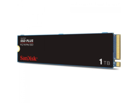 SSD SanDisk Plus, 1TB, M.2 NVMe PCIe 3.0, Leitura 3200MBs e Gravação 2500MBs, SDSSDA3N-1T00-G26