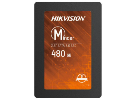 SSD Hikvision Minder, 480GB, Sata III, Leitura 550MBs e Gravação 470MBs, HS-SSD-Minder(S) 480G