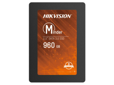 SSD Hikvision Minder, 960GB, Sata III, Leitura 550MBs e Gravação 480MBs, HS-SSD-Minder(S)/960G