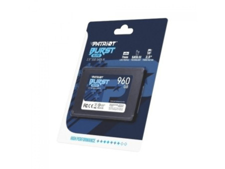 SSD Patriot Burst Elite, 960GB, Sata III, Leitura 450MB/s e Gravação 320MB/s, PBE960GS25SSDR