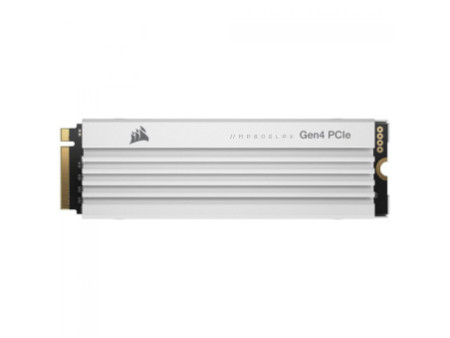 SSD Corsair MP600 PRO LPX, 1TB, M.2 PCIe, NVMe, Leitura 7100MB/s e Gravação 5800MB/s, Compatível com PS5, Branco, CSSD-F1000GBMP