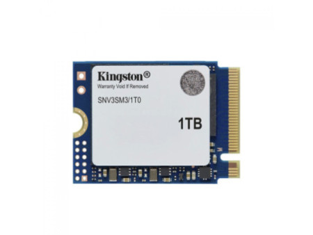 SSD Mini Kingston NV3, 1TB, M.2 NVMe, 2230, PCIe 4.0, Leitura 6000MBs e Gravação 4000MBs, SNV3SM3/1T0