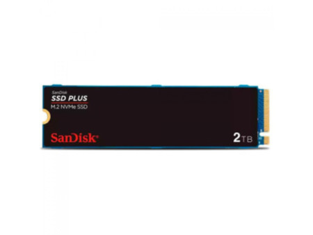 SSD SanDisk Plus, 2TB, M.2 NVMe PCIe 3.0, Leitura 3200MBs e Gravação 3200MBs, SDSSDA3N-2T00-G26