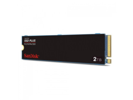 SSD SanDisk Plus, 2TB, M.2 NVMe PCIe 3.0, Leitura 3200MBs e Gravação 3200MBs, SDSSDA3N-2T00-G26
