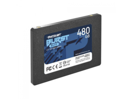SSD Patriot Burst Elite, 480GB, Sata III, Leitura 450MB/s e Gravação 320MB/s, PBE480GS25SSDR