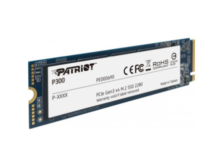 SSD Patriot P300, 1TB, M.2 2280, NVME PCIe, Leitura 2100MBs e Gravação 1650MBs, P300P1TBM28