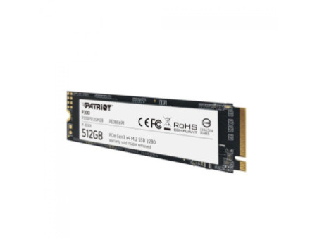 SSD Patriot P300, 512GB, M.2 2280, NVME PCIe, Leitura 1700MBs e Gravação 1100MBs, P300P512GM28
