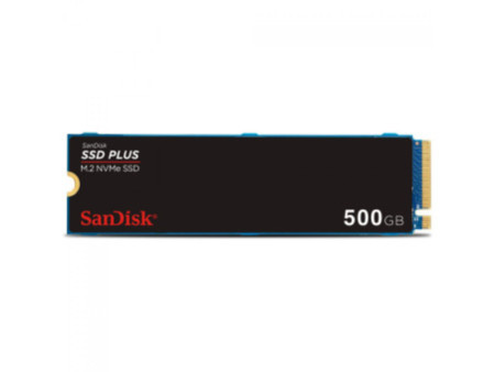 SSD SanDisk Plus, 500GB, M.2 NVMe PCIe 3.0, Leitura 2400MBs e Gravação 1500MBs, SDSSDA3N-500G-G26