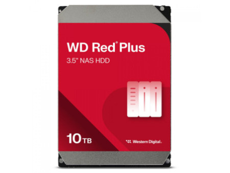 HD WD Red Plus, 10TB, SATA, 7200RPM, NAS, 3.5, WD101EFBX