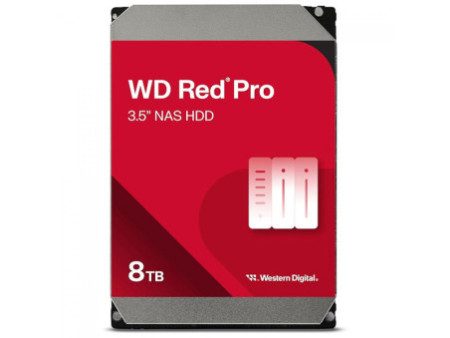 HD WD Red Pro, 8TB, SATA, 7200RPM, 256MB, NAS, 3.5, Para Servidor, WD8005FFBX
