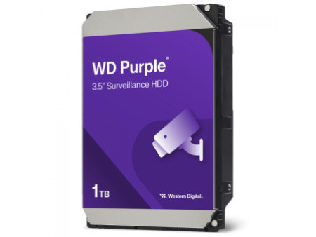HD Western Digital Purple Surveillance 1TB, Sata III, 5400RPM, 64MB, WD11PURZ