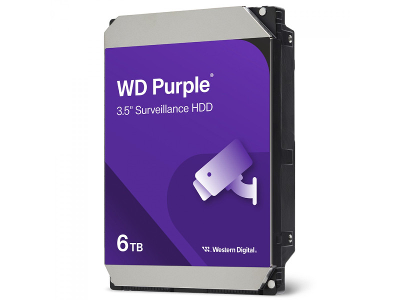 HD WD Purple Surveillance, 6TB, SATA III, 5400RPM, 256MB, WD64PURZ