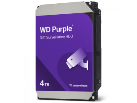 HD WD Purple Surveillance, 4TB, SATA III, 5400RPM, 256MB, WD43PURZ