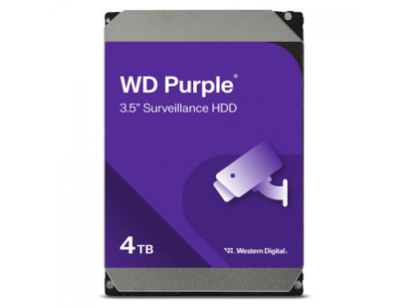 HD WD Purple Surveillance, 4TB, SATA III, 5400RPM, 256MB, WD43PURZ